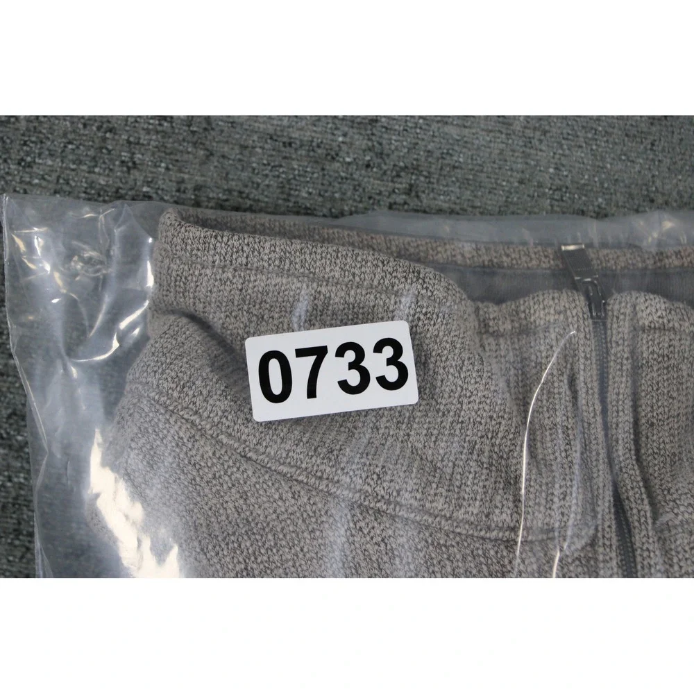 Columbia Mens Gray Quarter Zip Pullover Sweater Heavy Knit Size L RN 69724